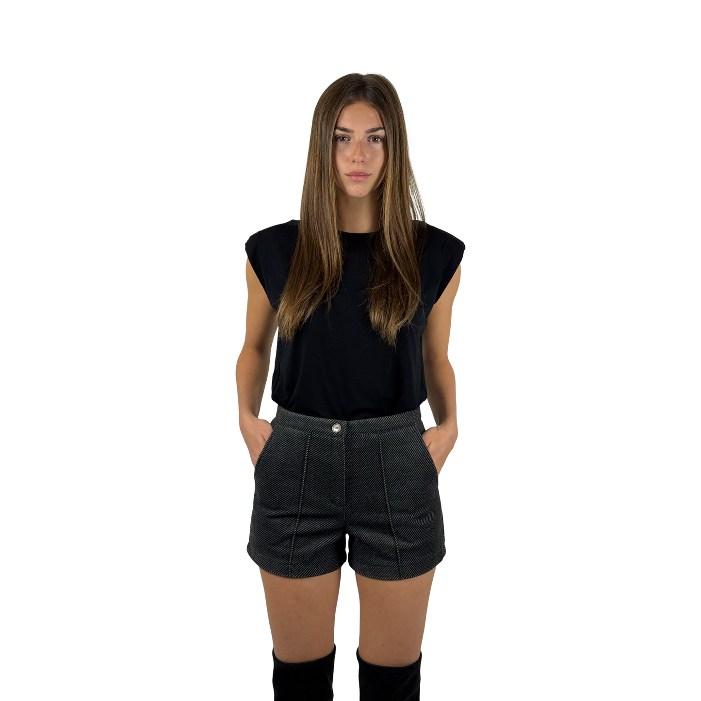 Winter Short REGULA Gray Wool