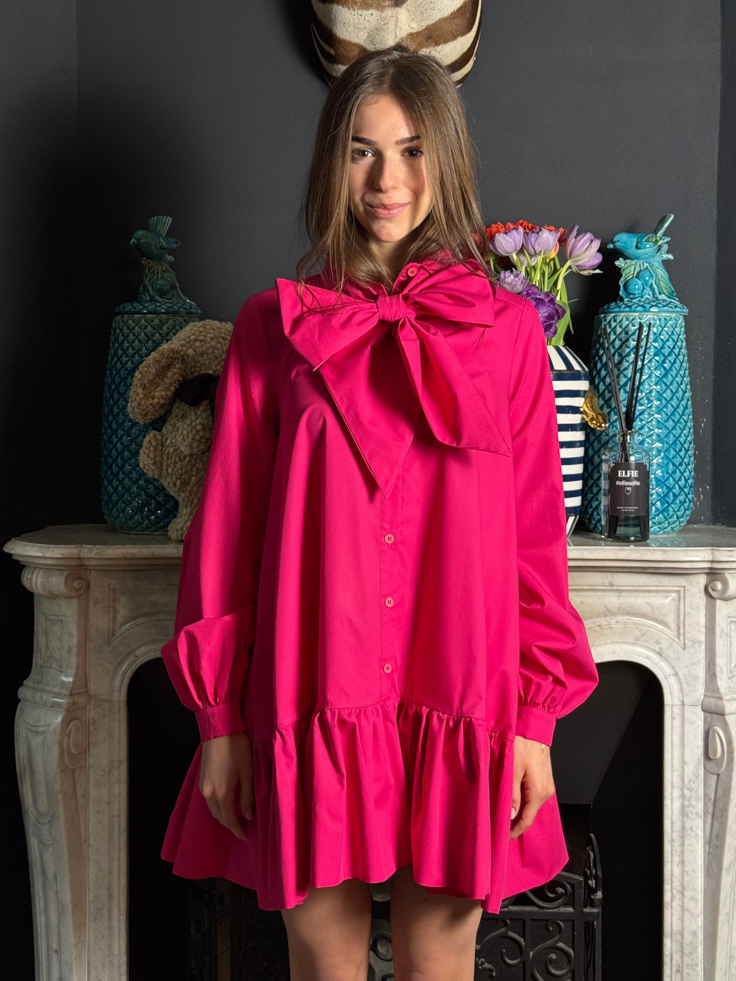 Cotton Dress BEATA Pink