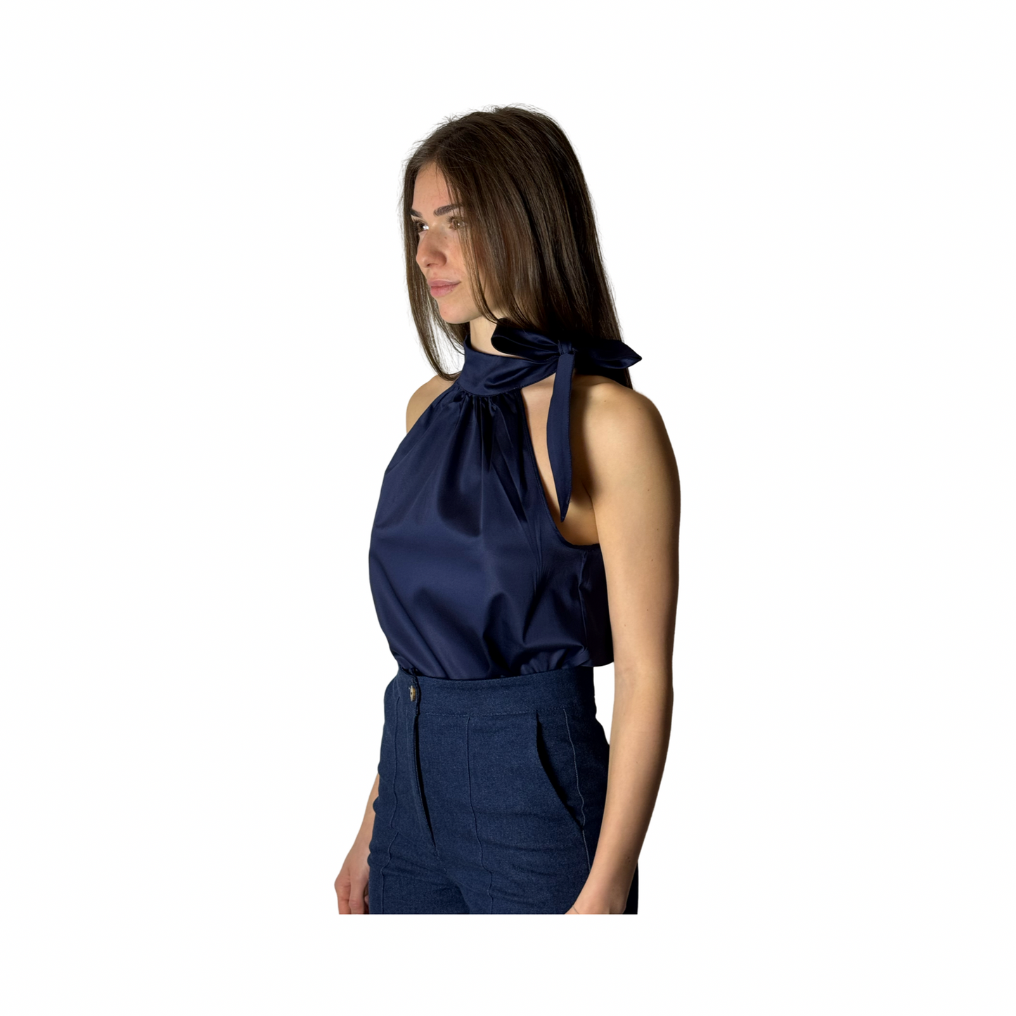 Sleeveless Cotton Top BIEN Navy