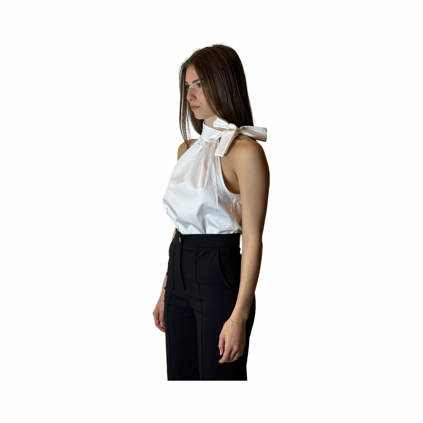 Sleeveless Cotton Top BIEN White