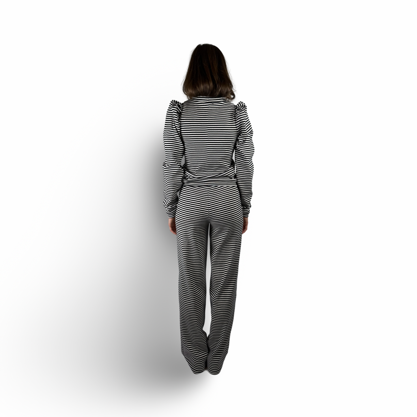 VERO Stripe Jogging Pants Summer Viscose Stretch
