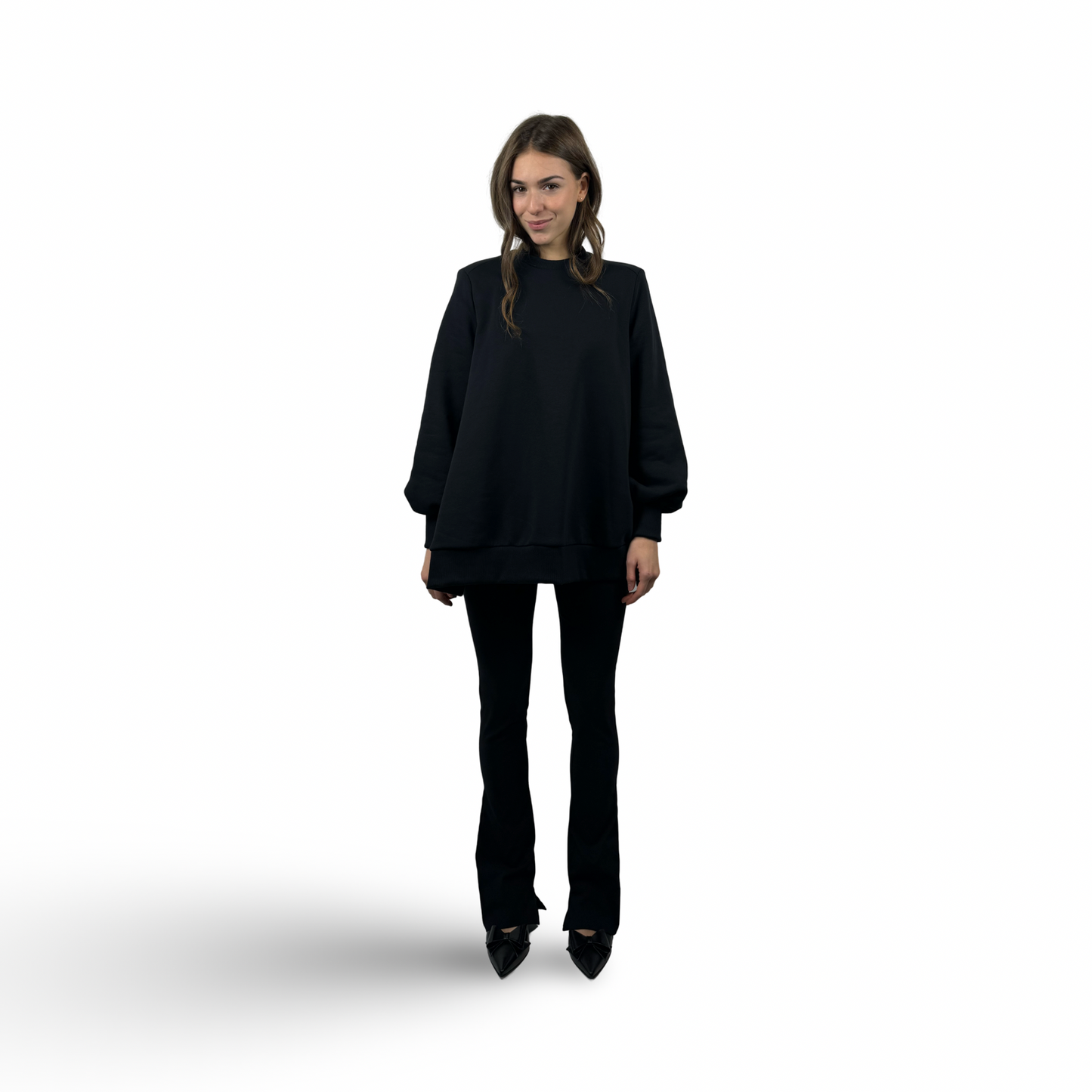 LIDIA Black Stretch Pants Long Lengt