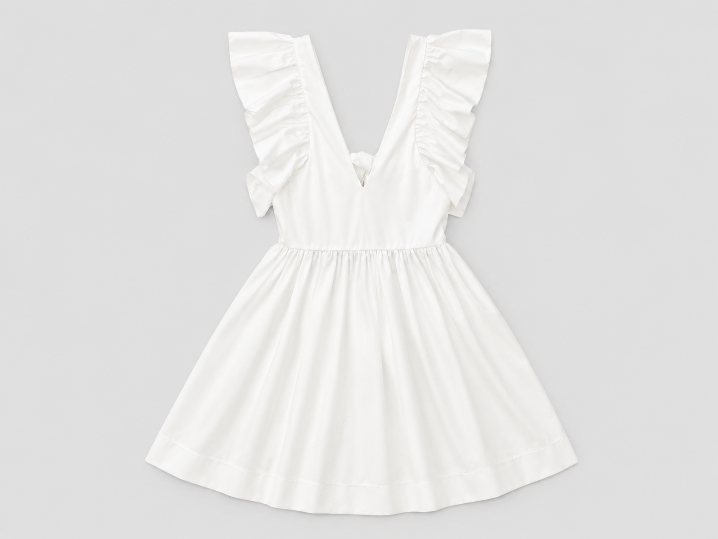 Short Cotton dress LOUISE White