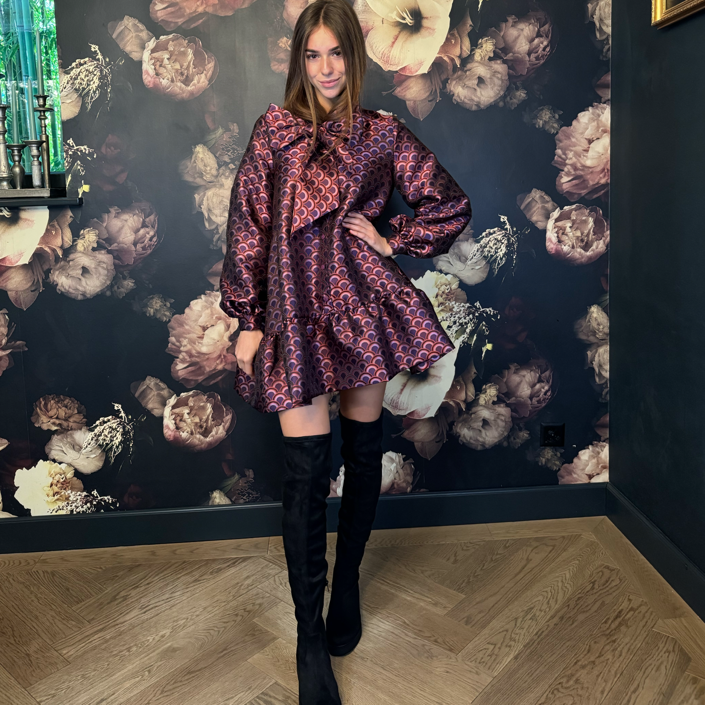 Limited Edition Jacquard BEATA Dress Pink