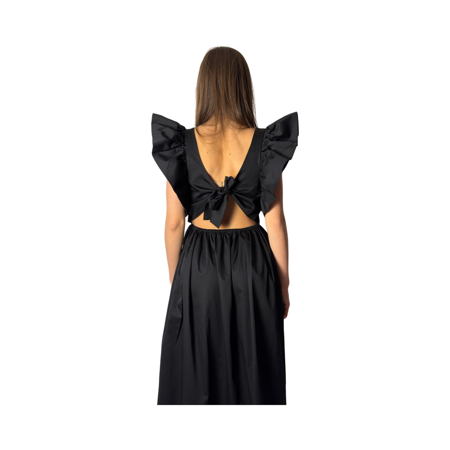 Midi Length Cotton Dress Louise Black