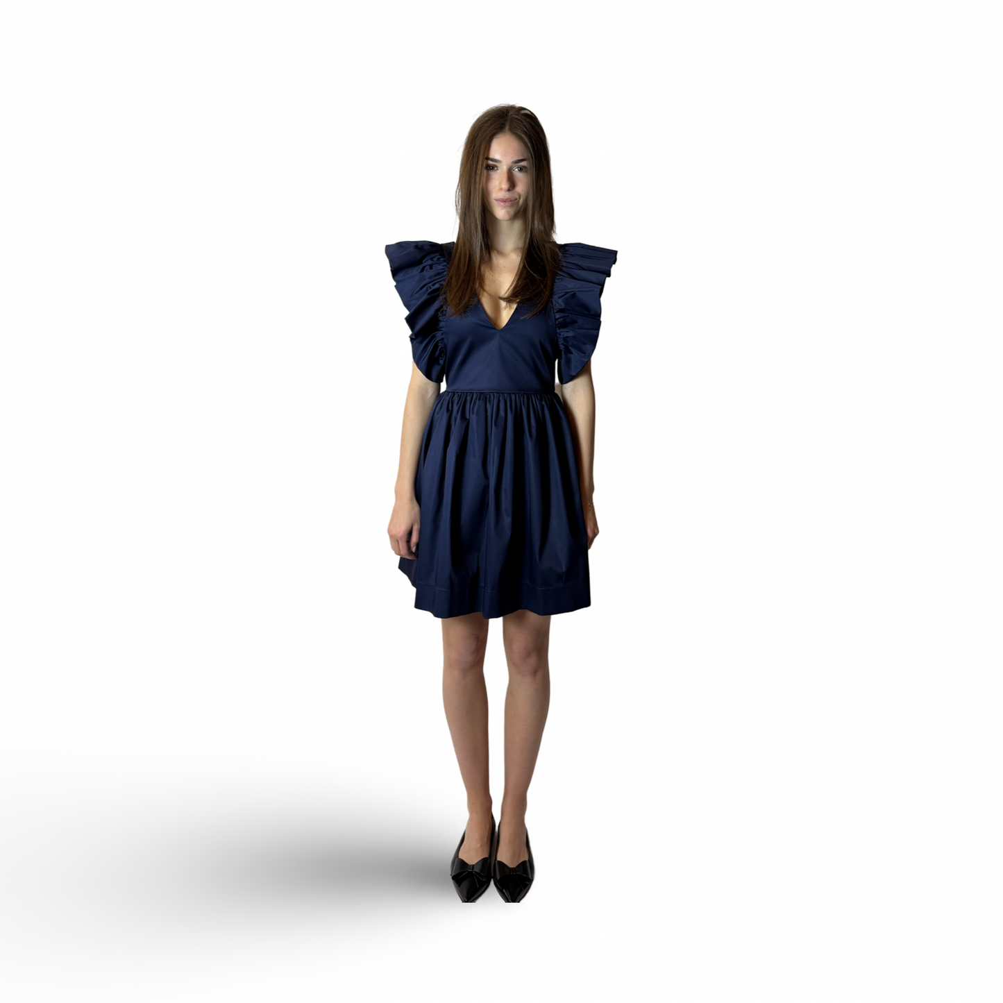 Short Cotton Dress LOUISE Navy