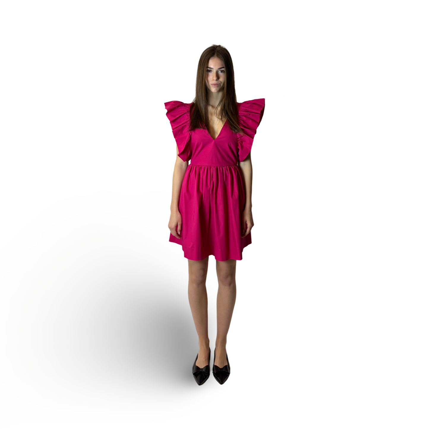 Short Cotton Dress LOUISE pink