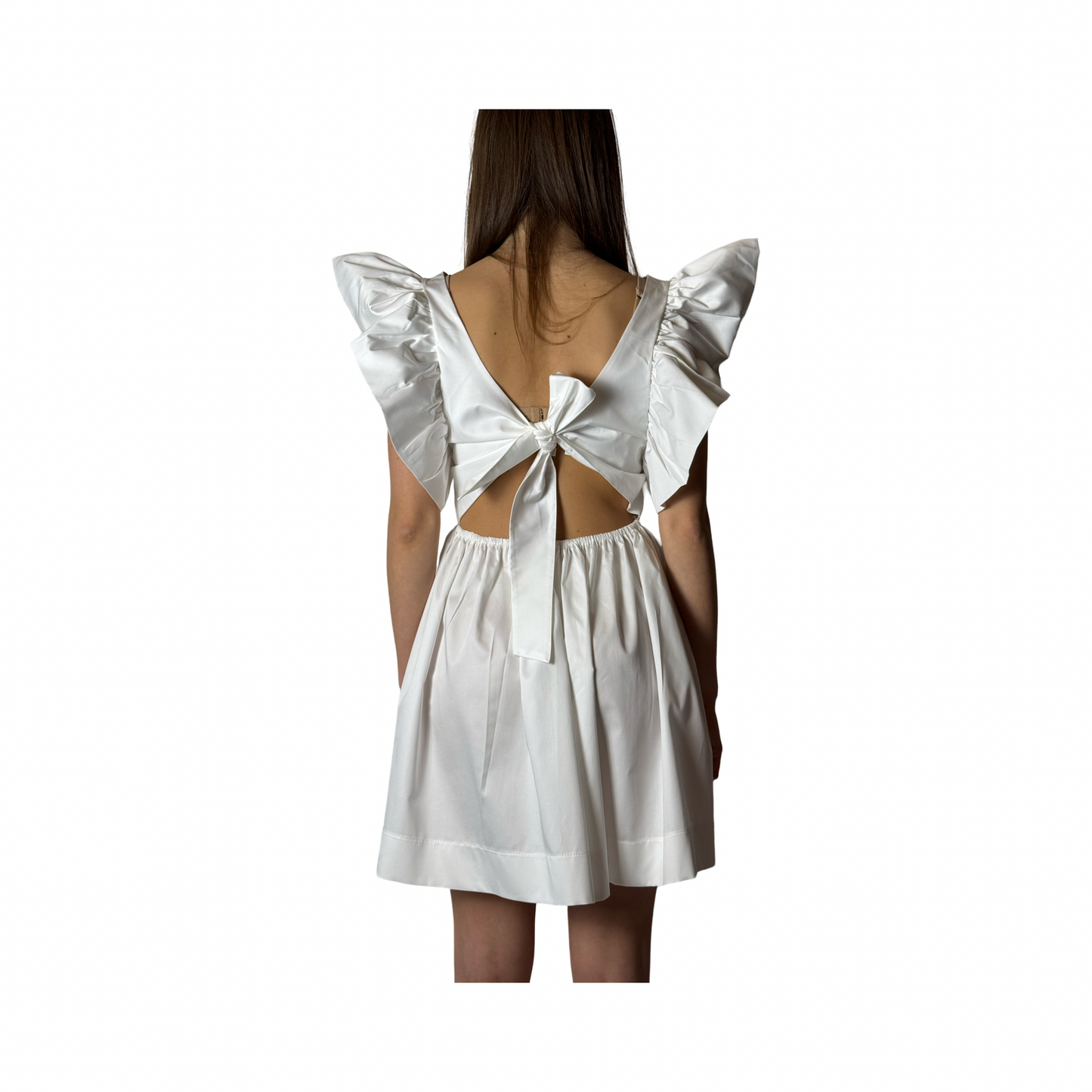 Short Cotton dress LOUISE White
