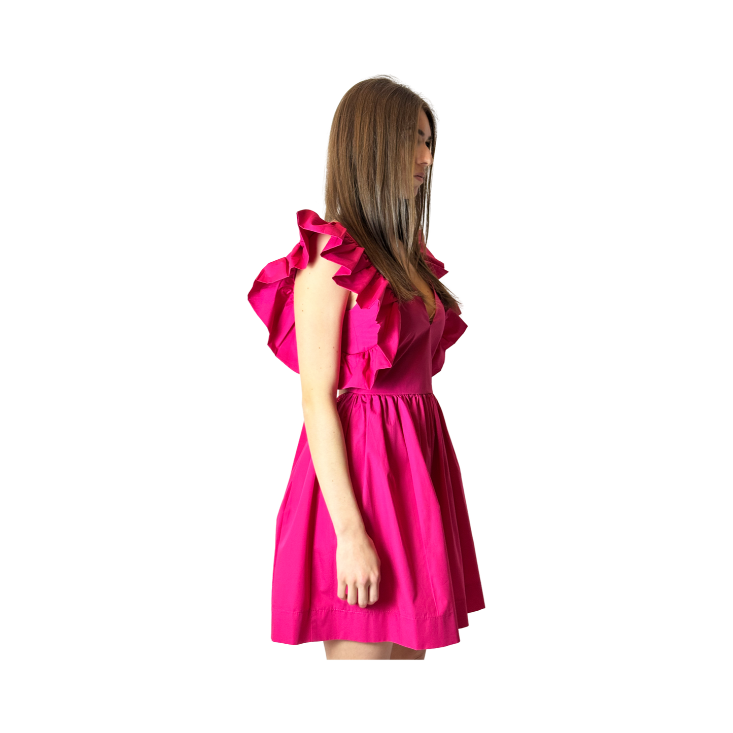Short Cotton Dress LOUISE pink