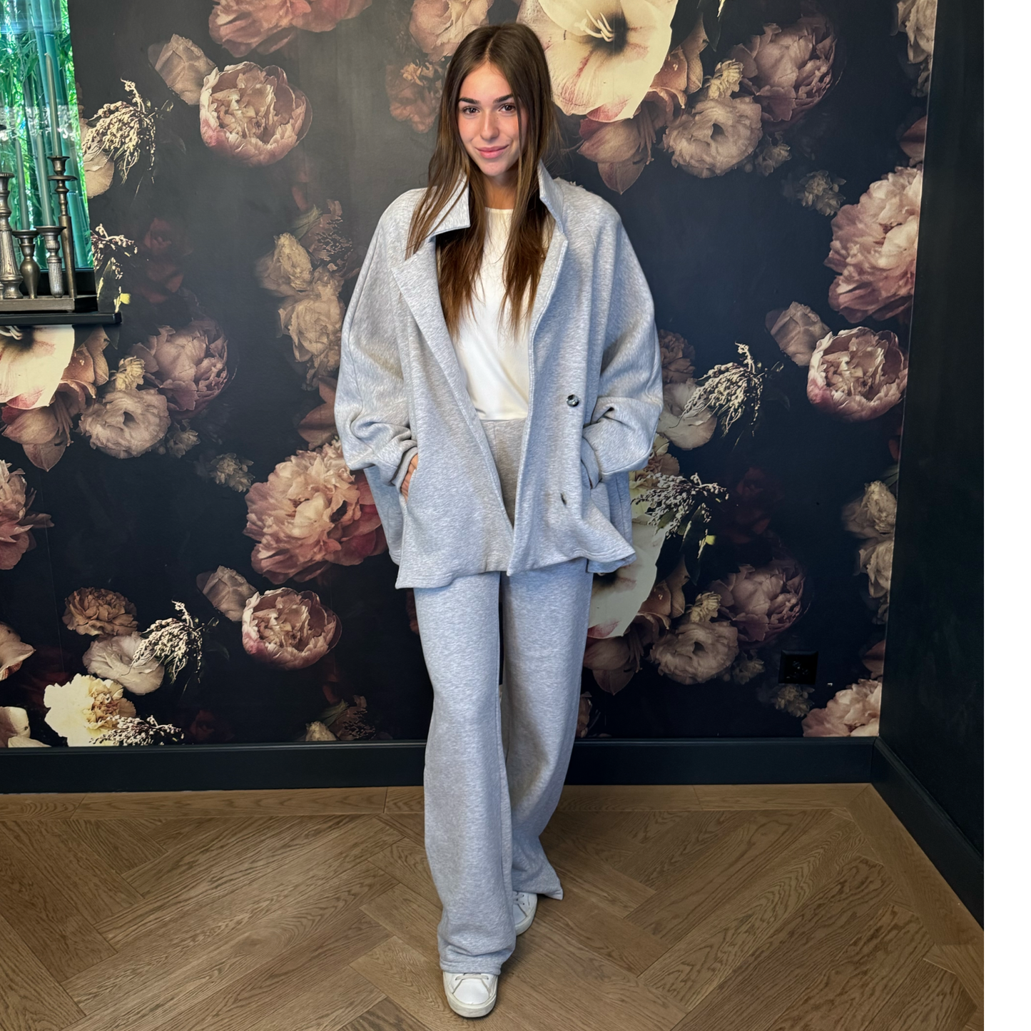 Sweater Gray Melange Jacket ALI