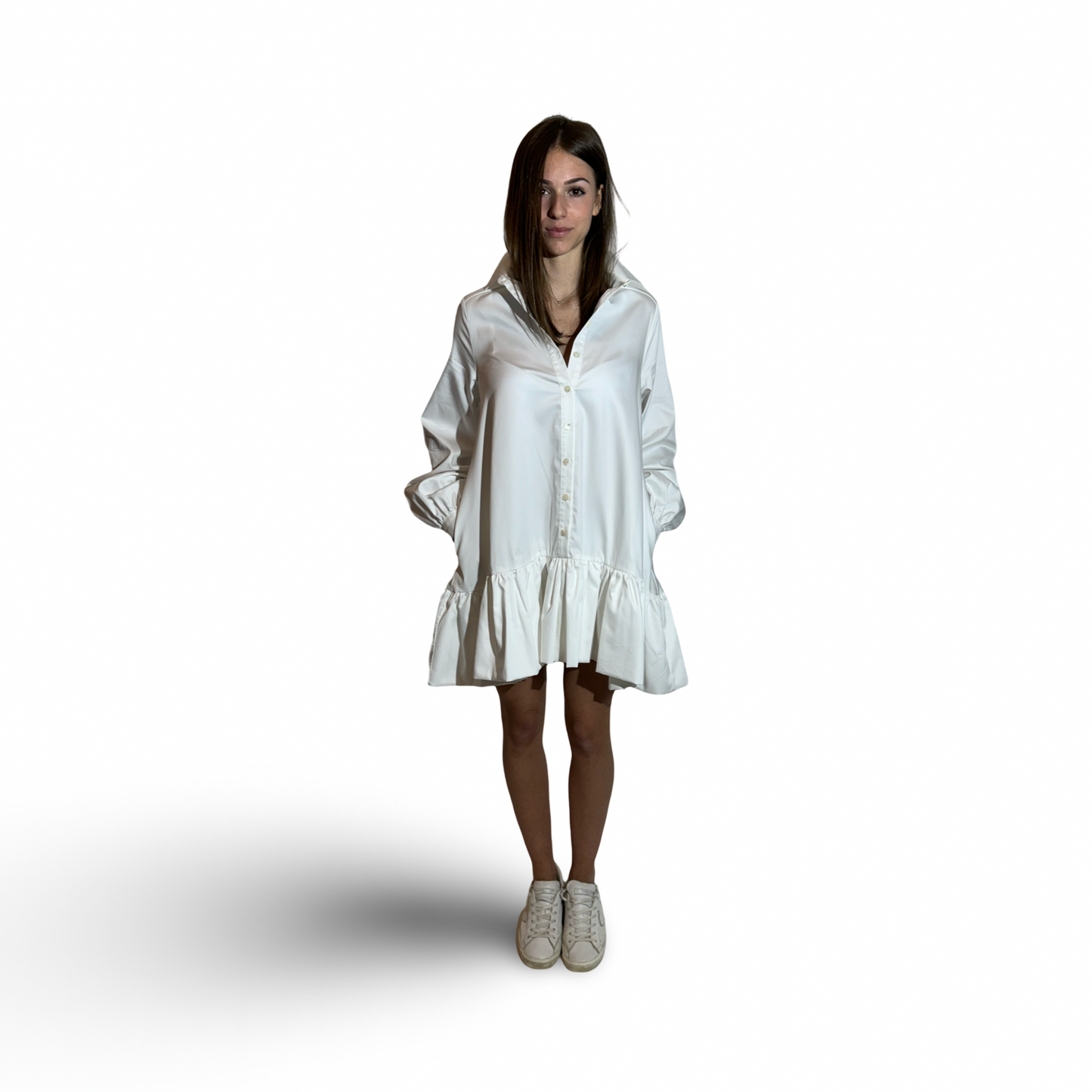 Short Dress BEATA Ivory White