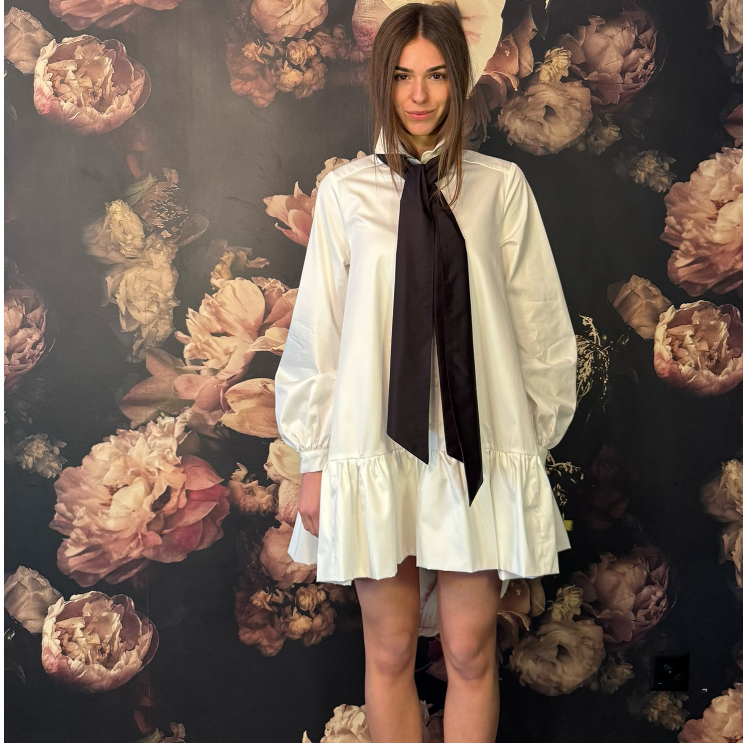 Short Dress BEATA Ivory White