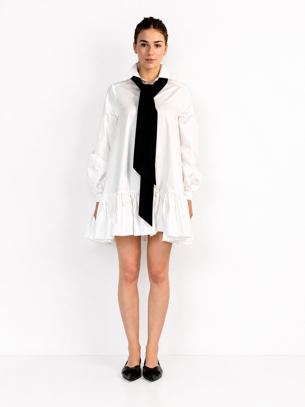 Short Dress BEATA Ivory White