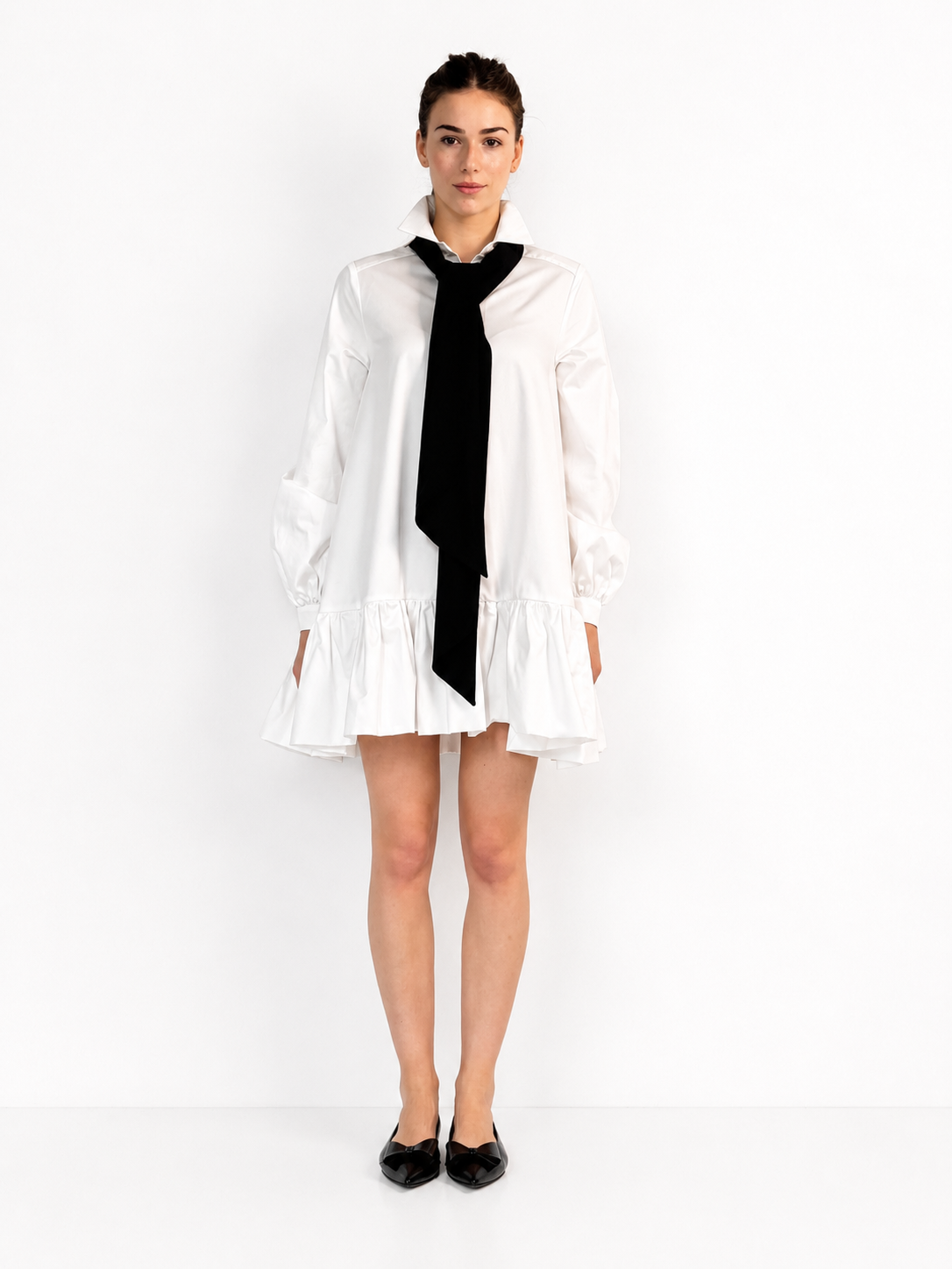 Short Dress BEATA Ivory White
