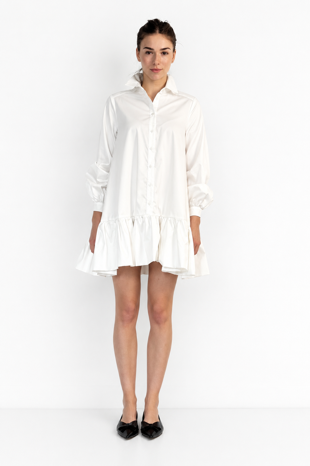 Short Dress BEATA Ivory White