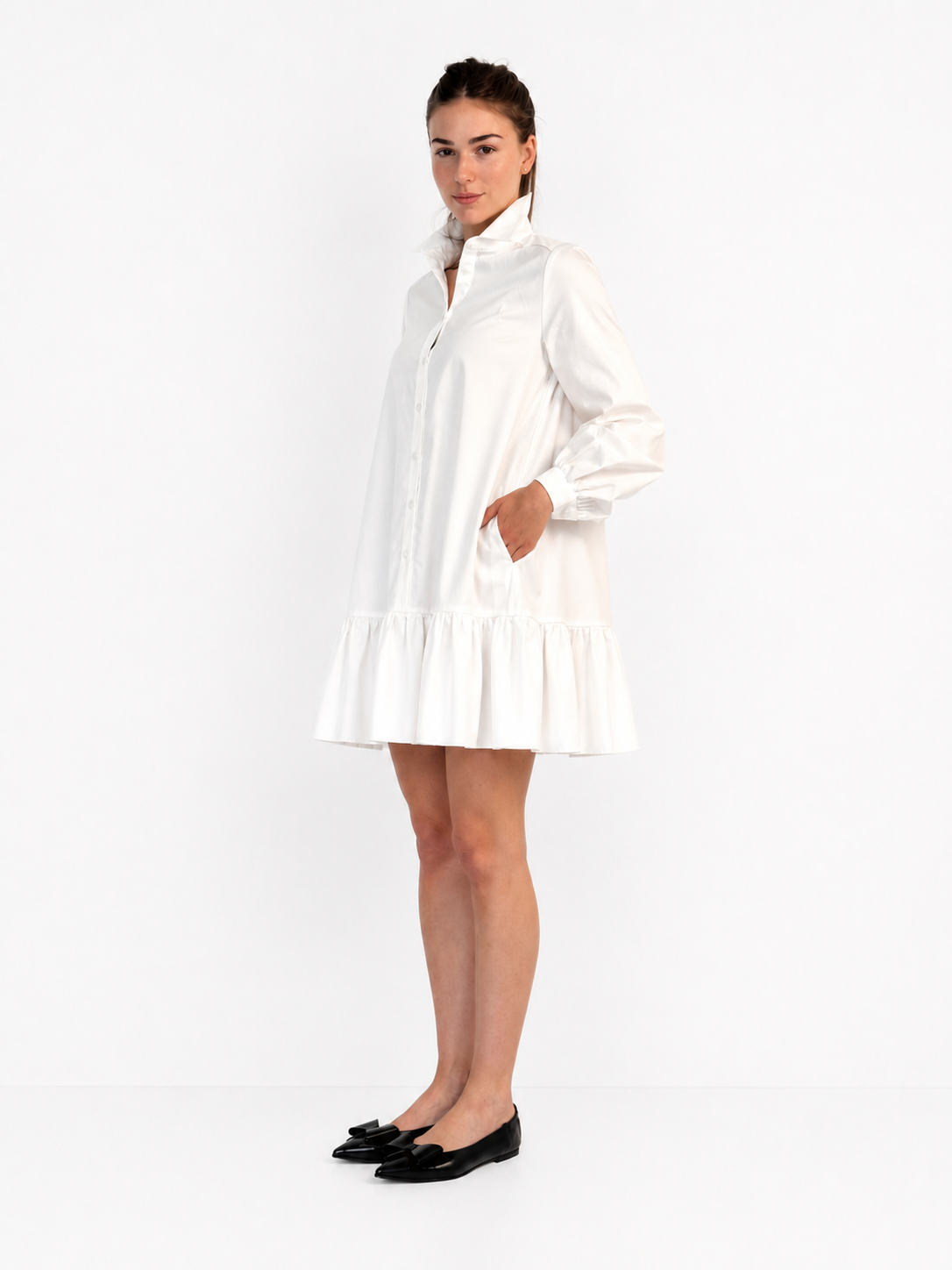 Short Dress BEATA Ivory White