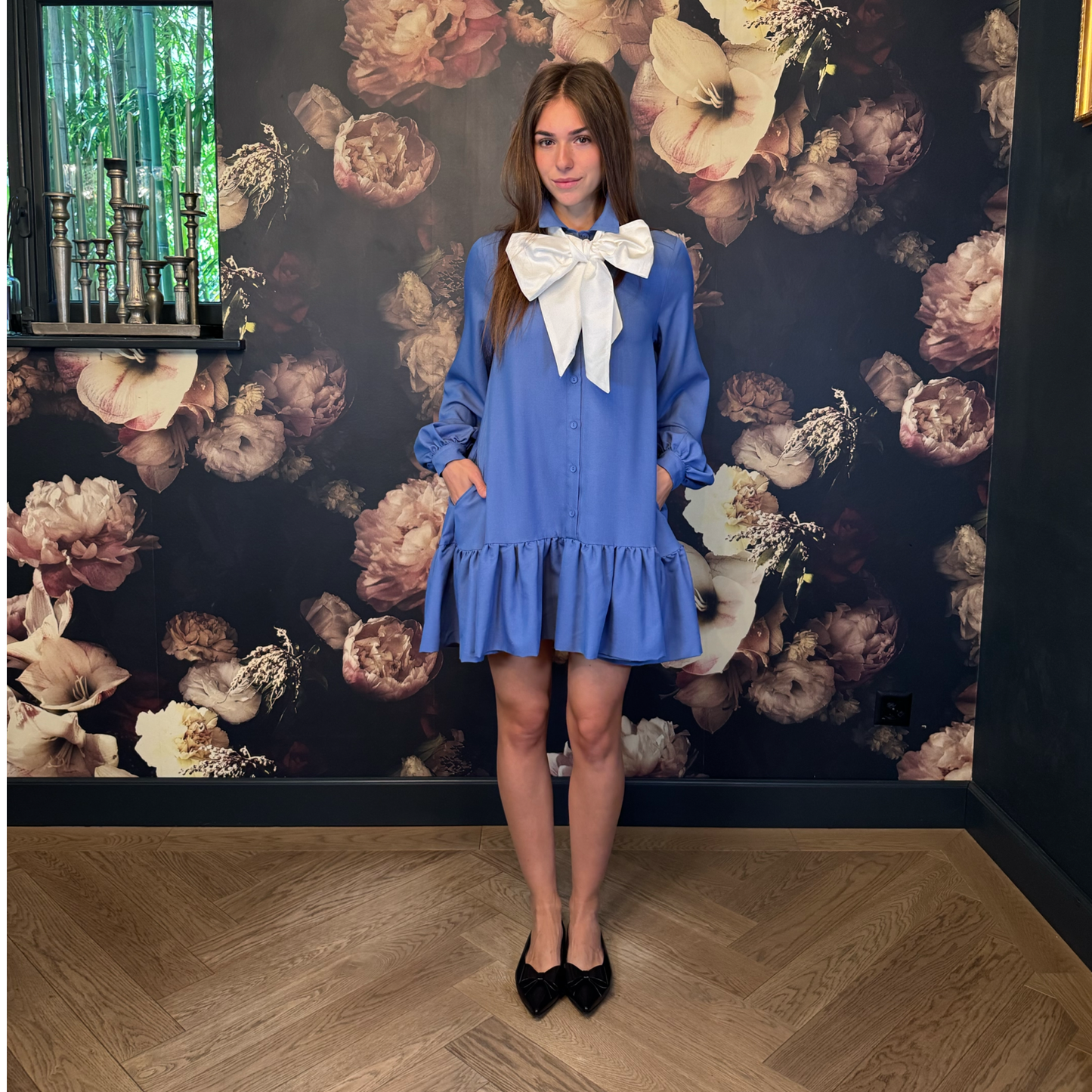 BEATA Royal blue Viscose dress