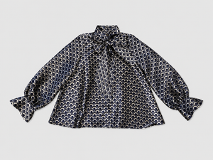 Blouse CARO in Navy Jacquard