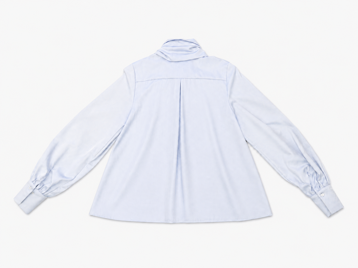 CARO Oxfort B.Blue cotton Blouse with tie