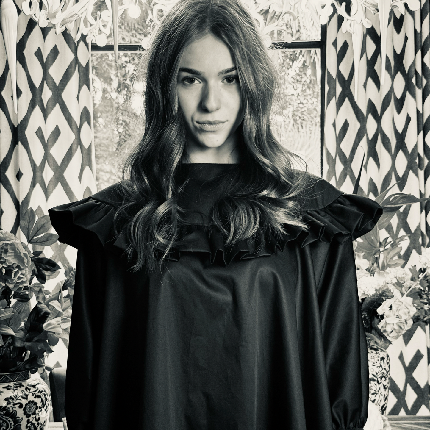 CRISTINA Cotton dress Black