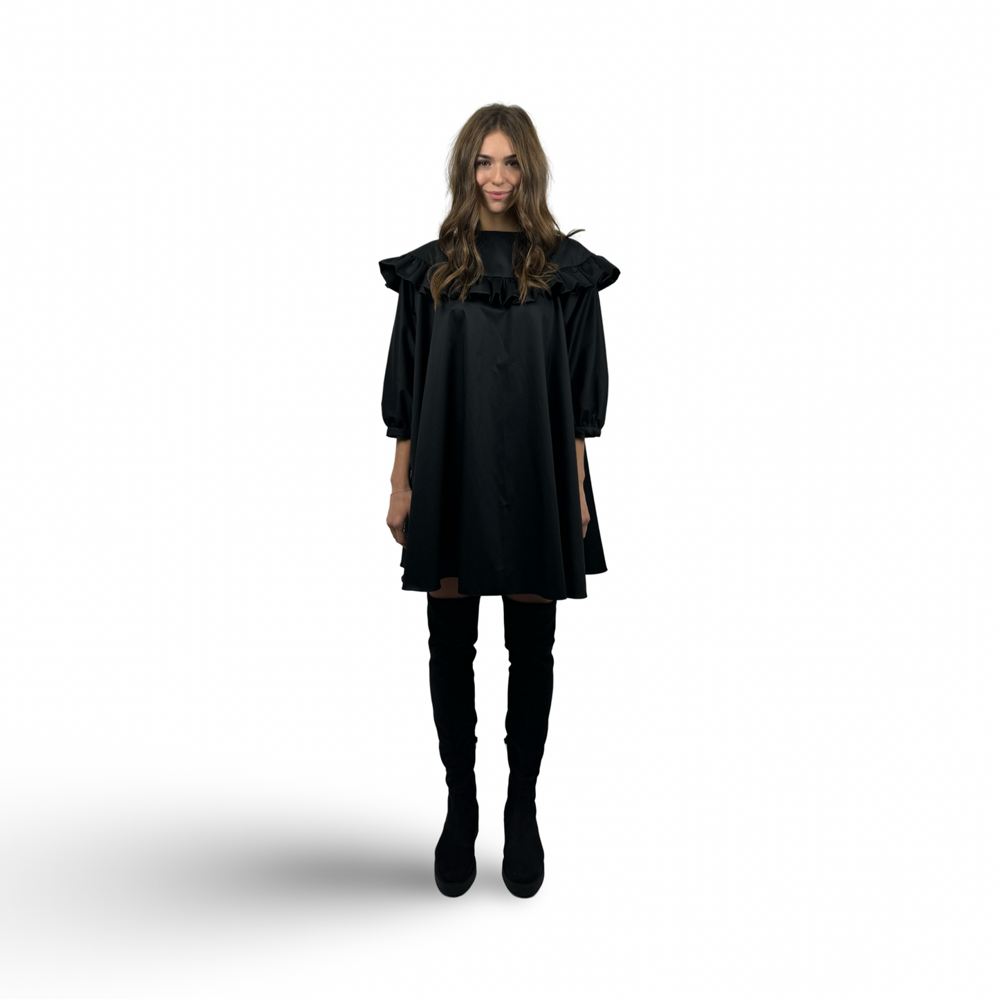 CRISTINA Cotton dress Black