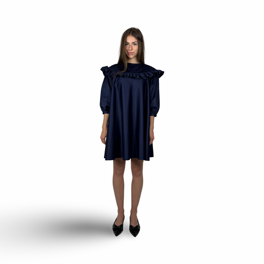 Cotton Dress CRISTINA Navy