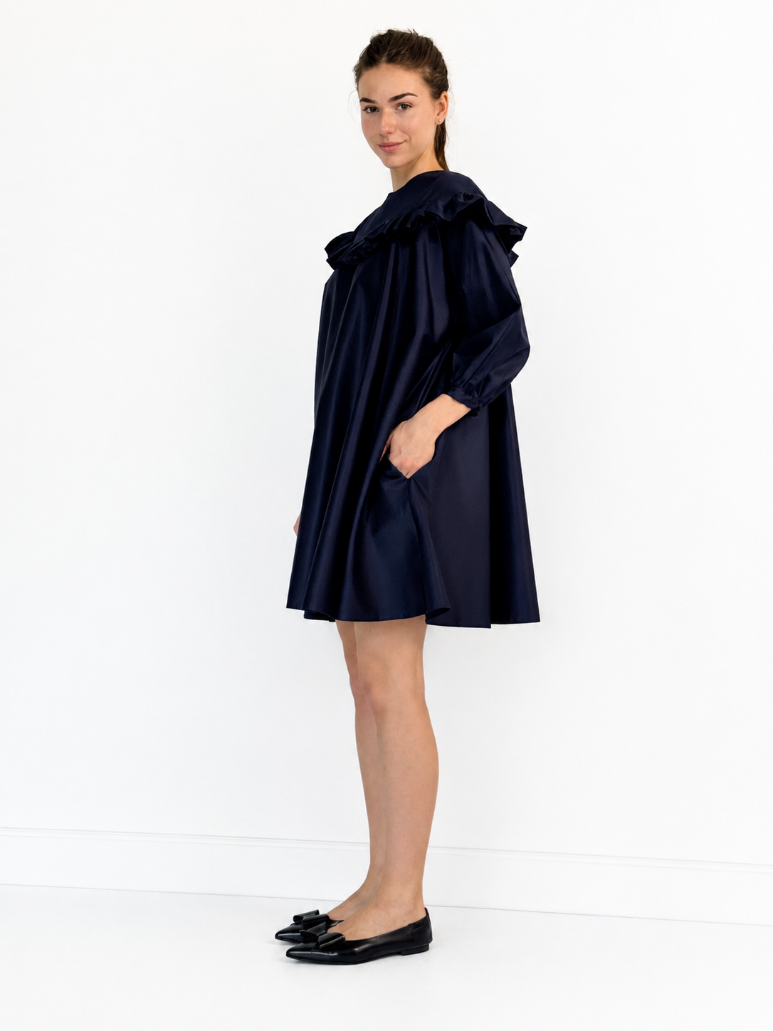 Cotton Dress CRISTINA Navy
