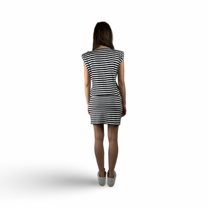 Dress OLI Black/White Stripes