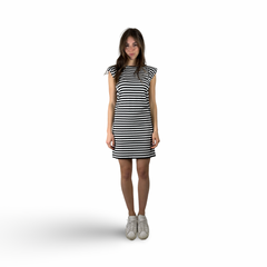 Dress OLI Black/White Stripes