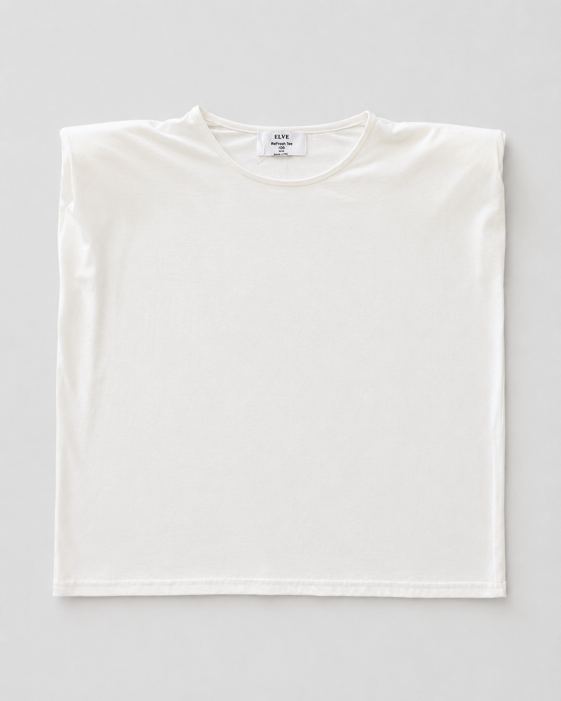 ESTHER White Viscose Jersey T-shirt With Shoulder Padding