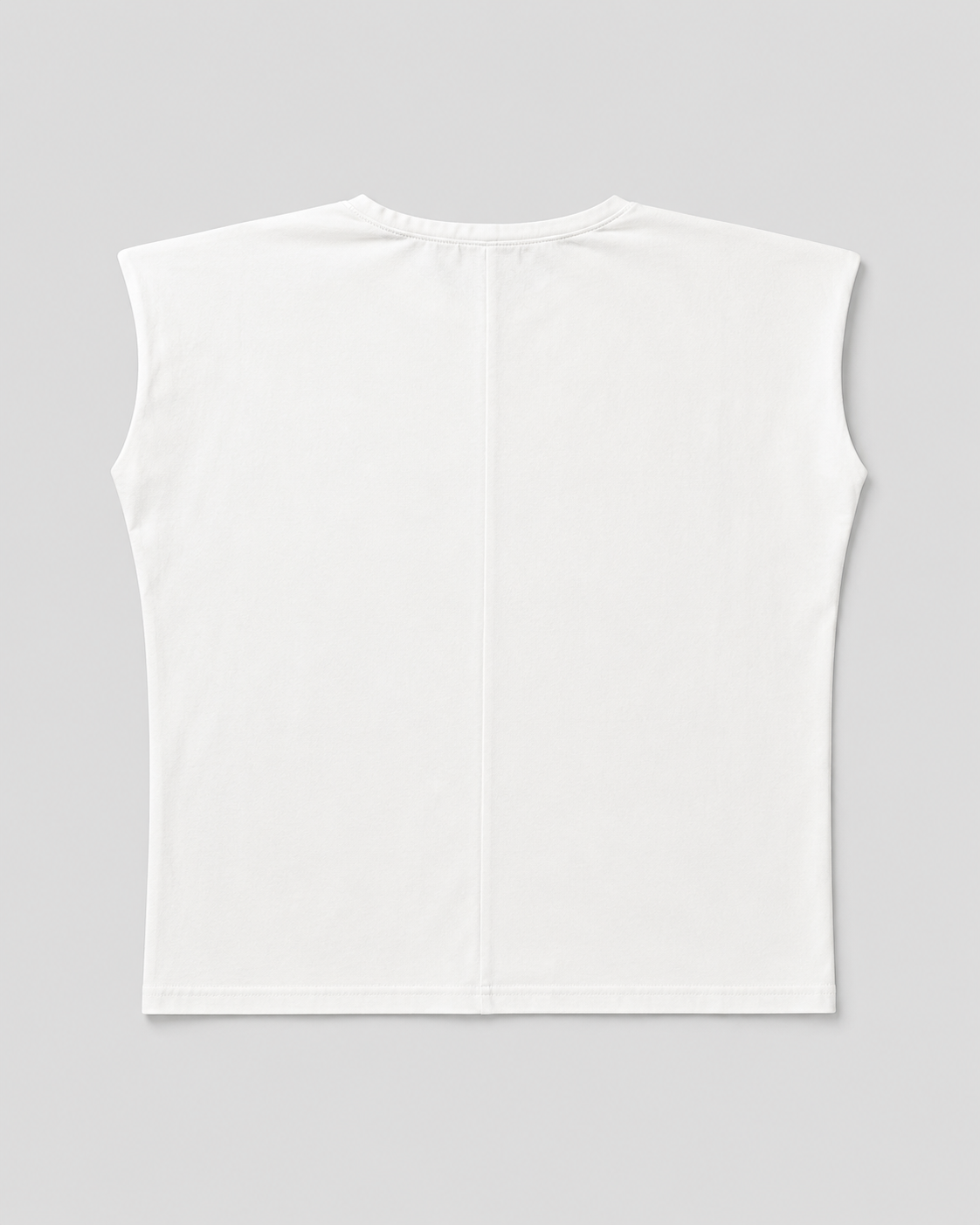 ESTHER White Viscose Jersey T-shirt With Shoulder Padding