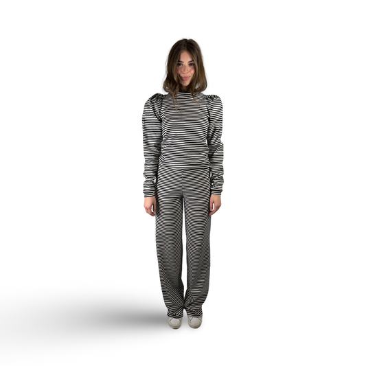 VERO Stripe Jogging Pants Summer Viscose Stretch