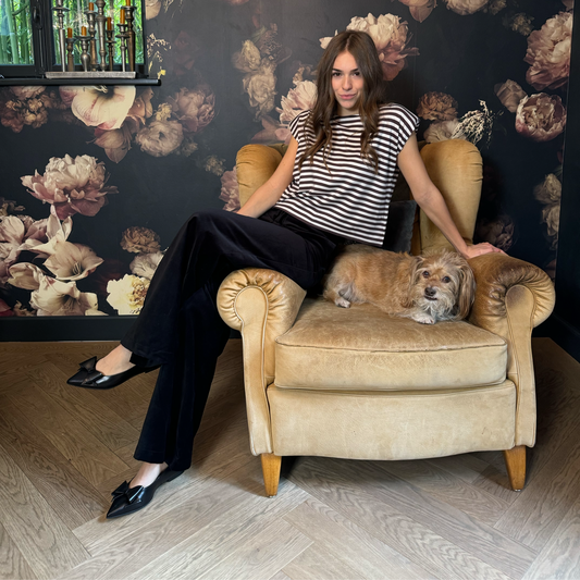 Velvet trousers FRANCOISE extra long
