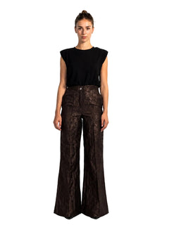 Pants FRANCOISE Jacquard Brown