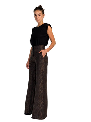 Pants FRANCOISE Jacquard Brown