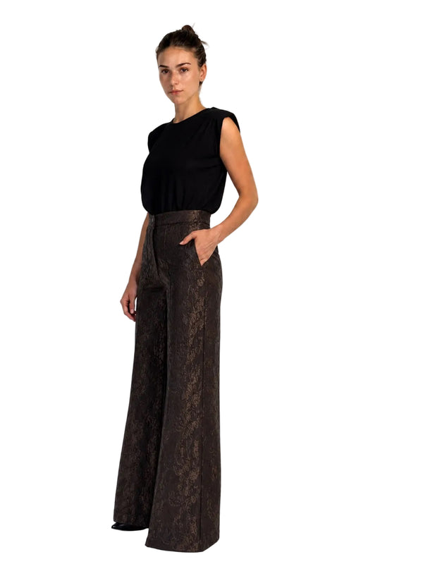 Pants FRANCOISE Jacquard Brown