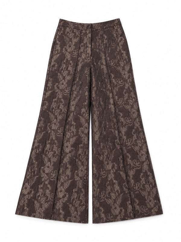 Pants FRANCOISE Jacquard Brown