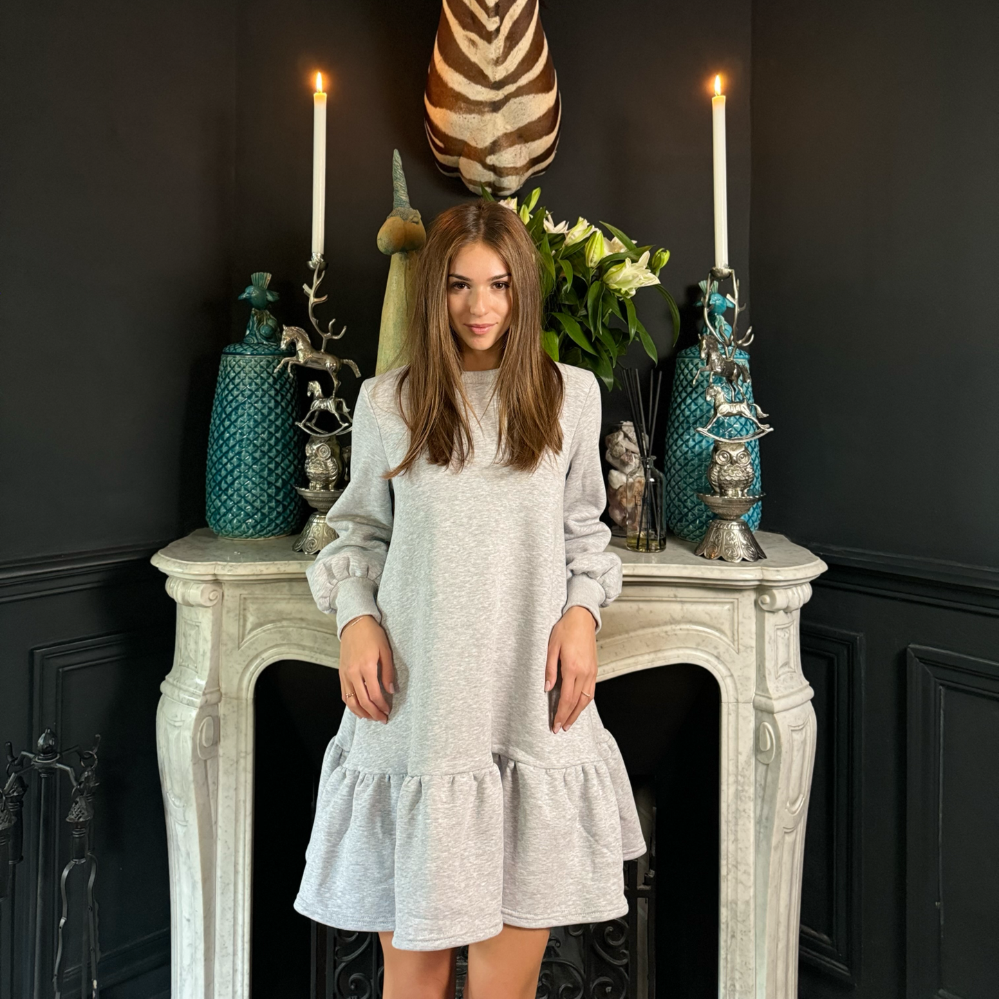 Short Jogging Dress GAIA Gray