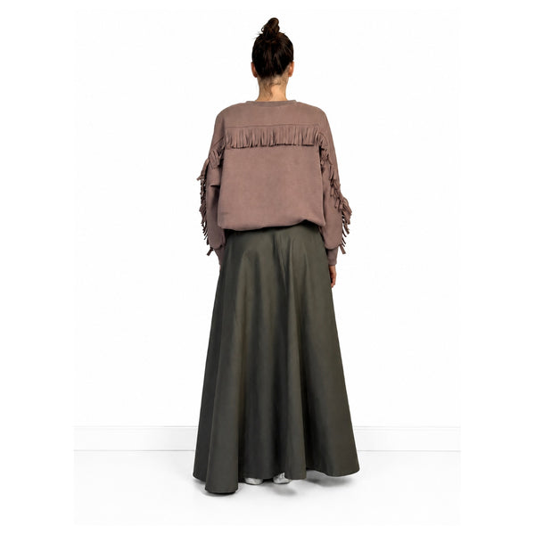 Fringe Sweater GIANNA Taupe
