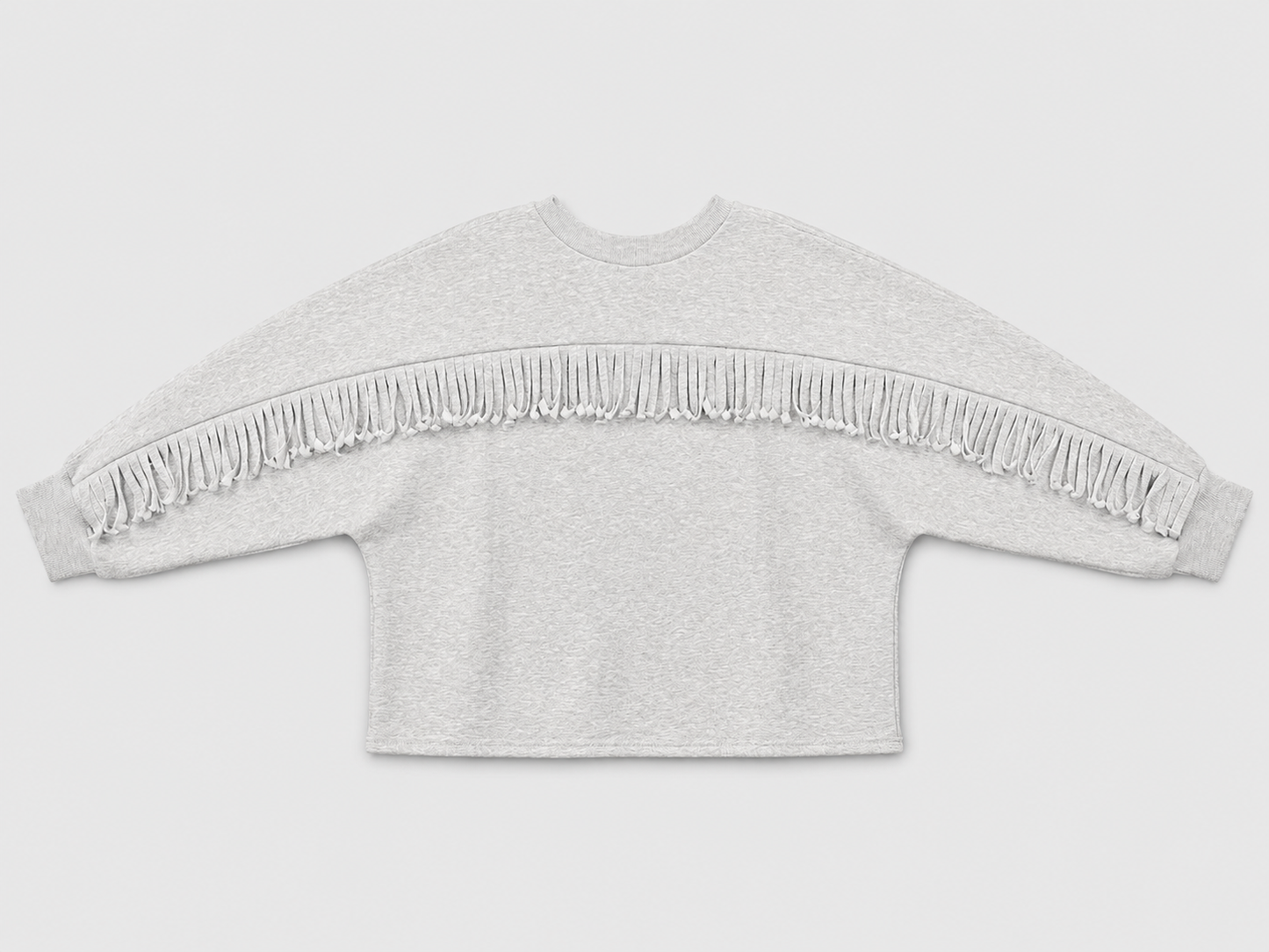 Fringe Sweater GIANNA Gray Melange