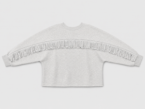 Fringe Sweater GIANNA Gray Melange