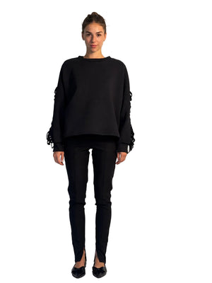 Fringe Sweater GIANNA Black