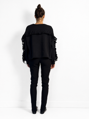 Fringe Sweater GIANNA Black