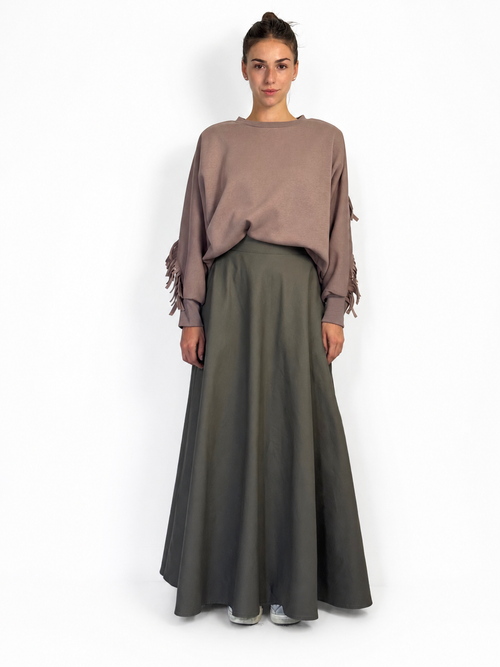 Fringe Sweater GIANNA Taupe