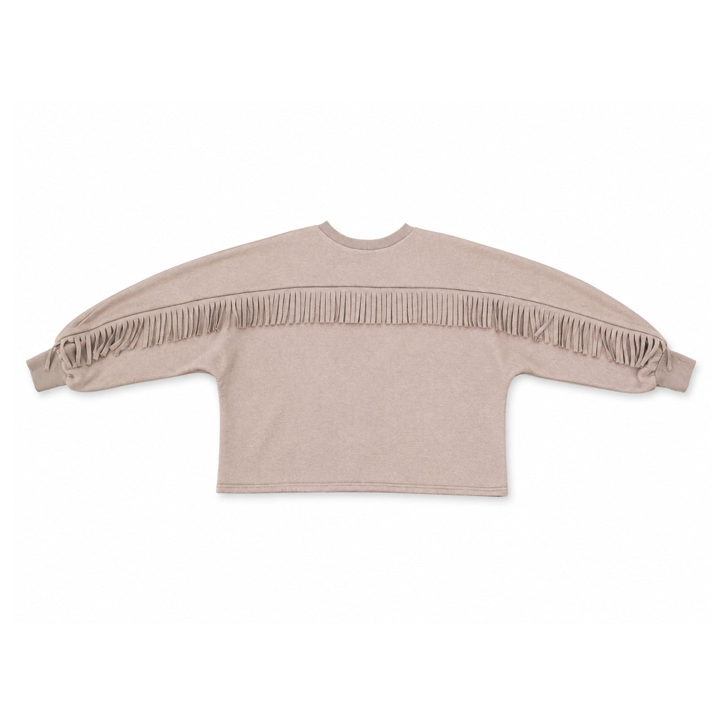 Gianna Fringe Sweater Taupe Color