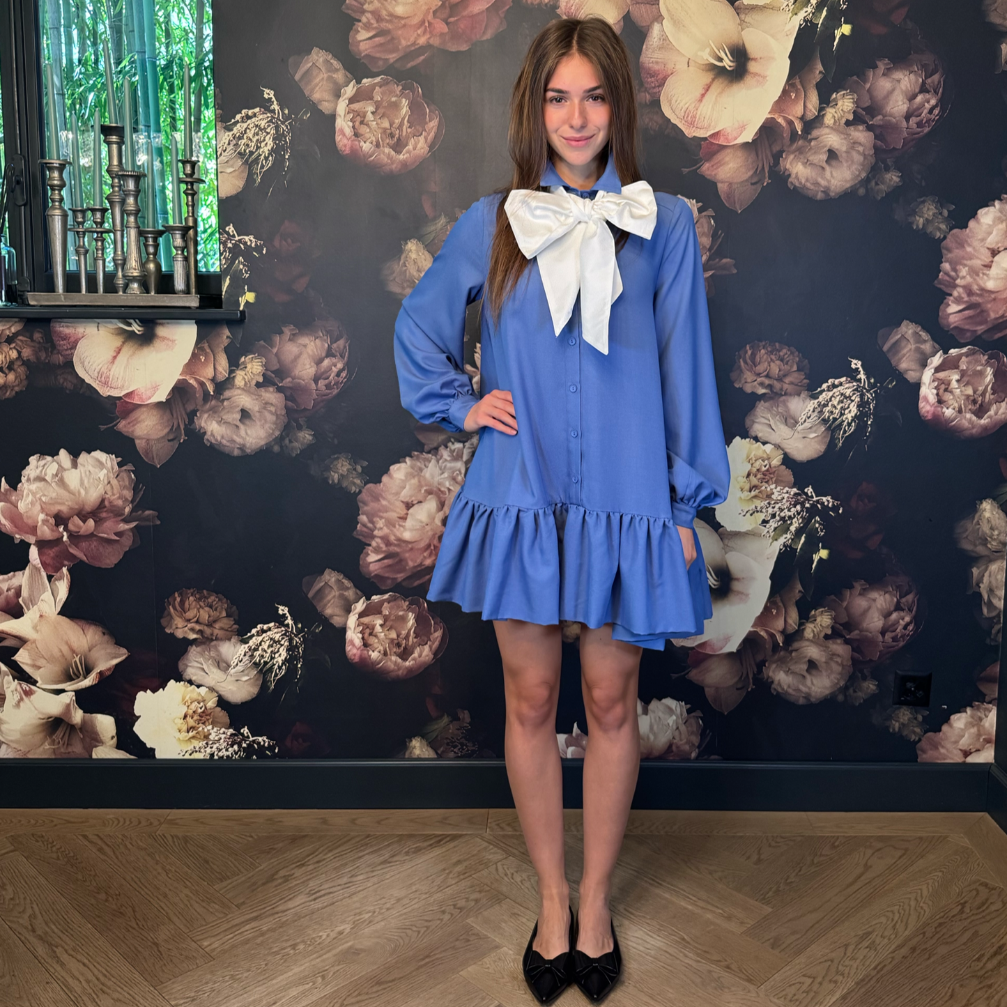 BEATA Royal blue Viscose dress