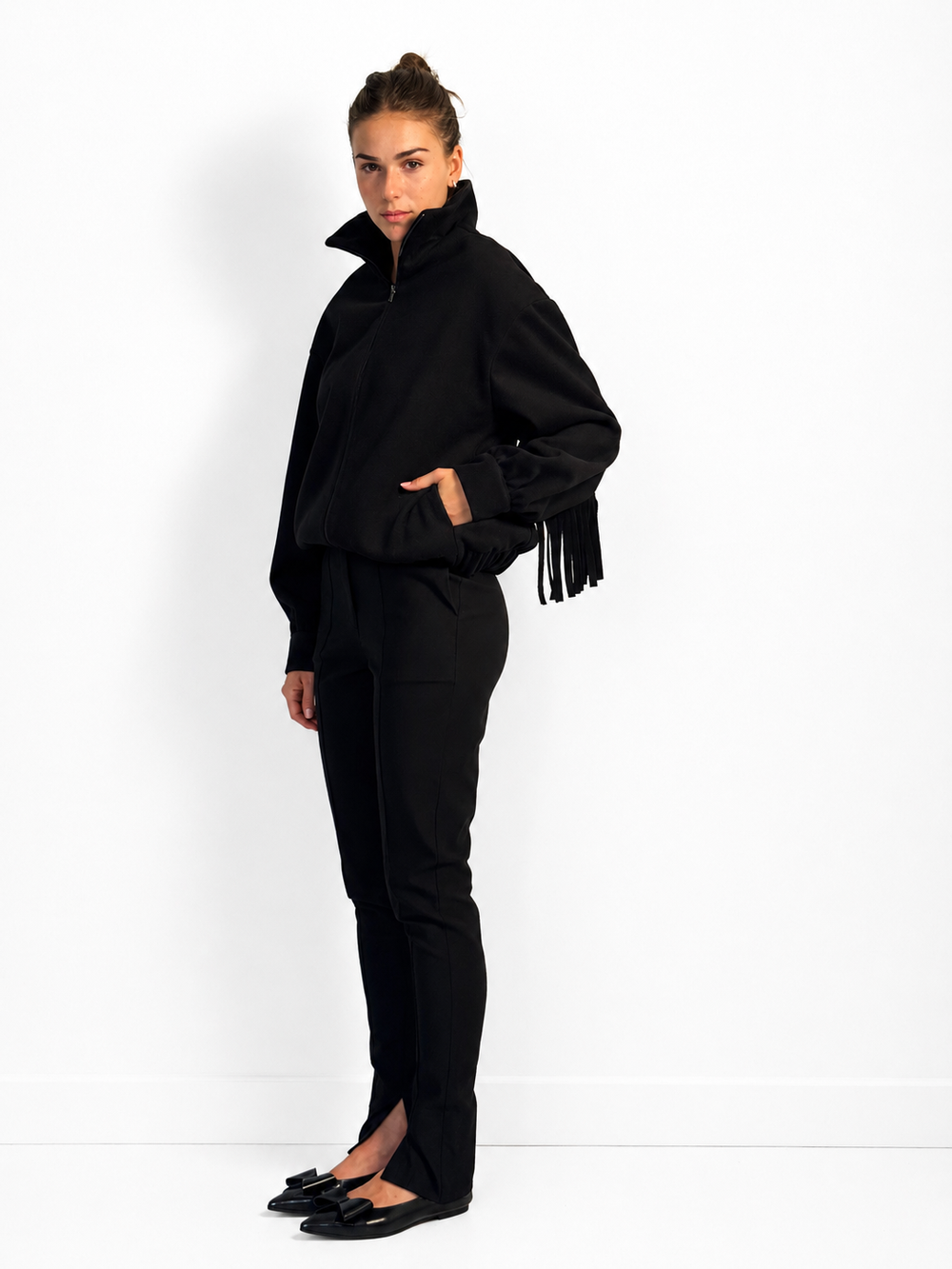 Bomber Jacket JOASIA with Fringes