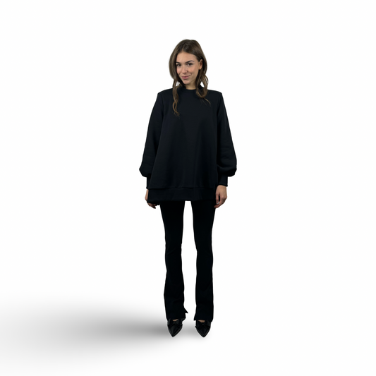 LIDIA Black Stretch Pants Regular Lengt