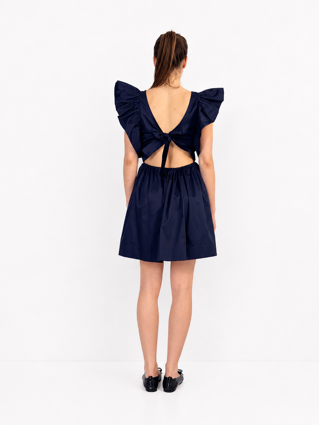 Short Cotton Dress LOUISE Navy