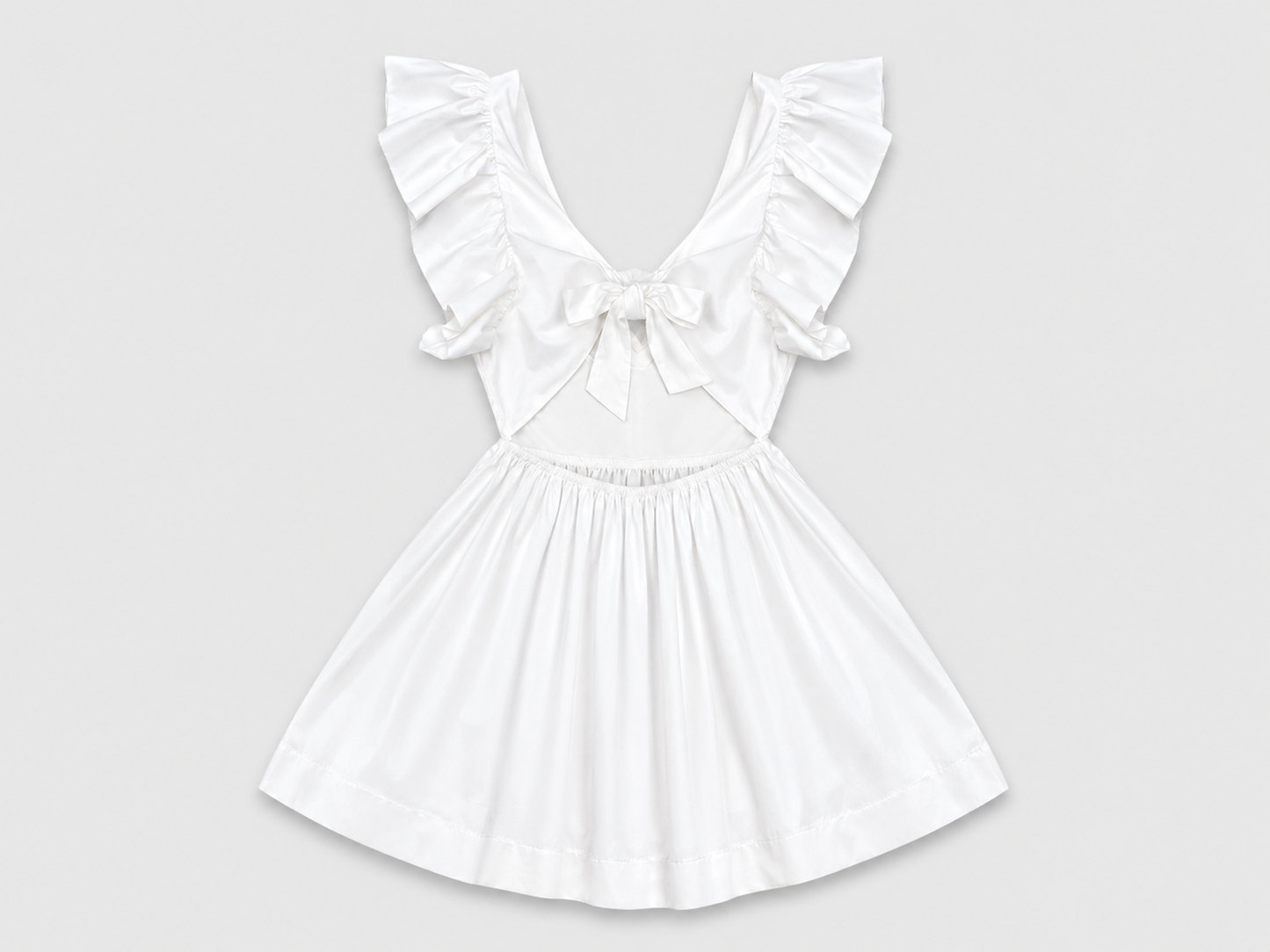 Short Cotton dress LOUISE White